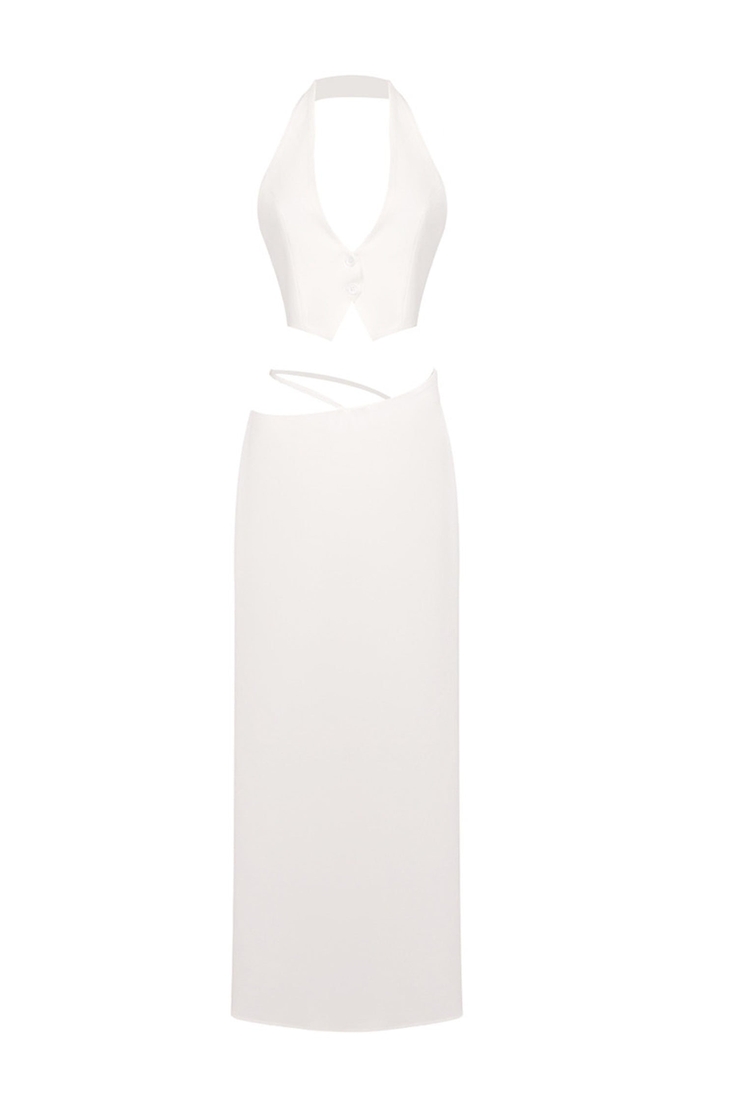 Griffith White Halter Blazer Set