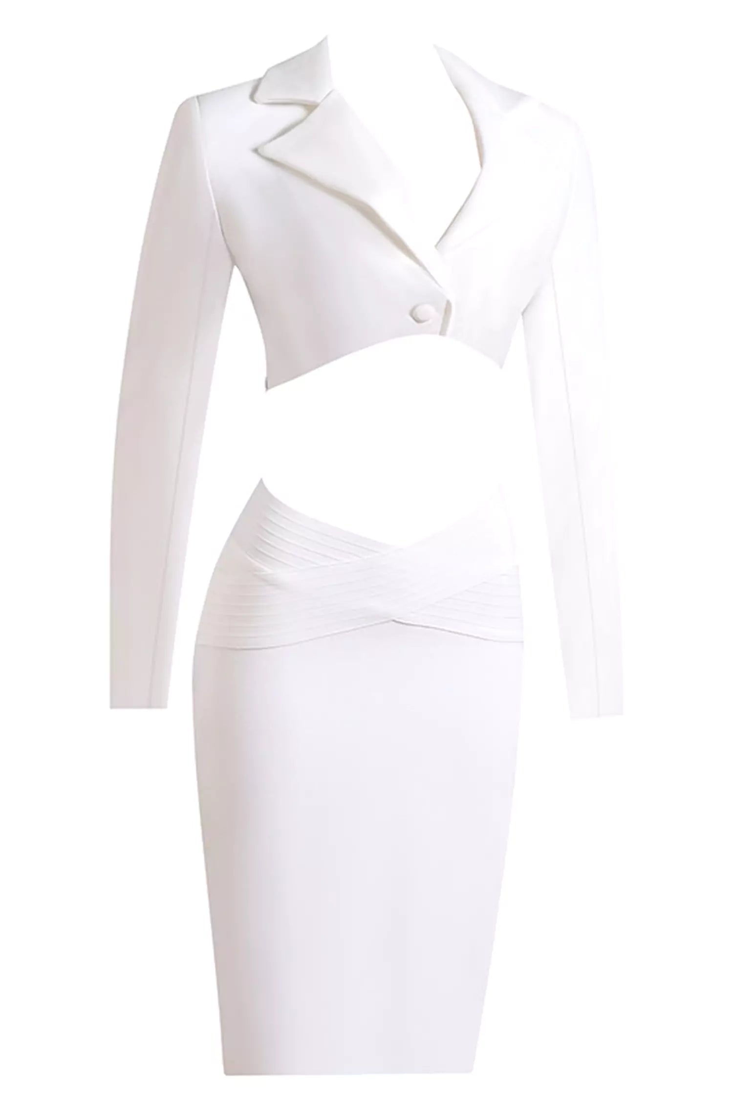 Gracelynn White OL Blazer Set