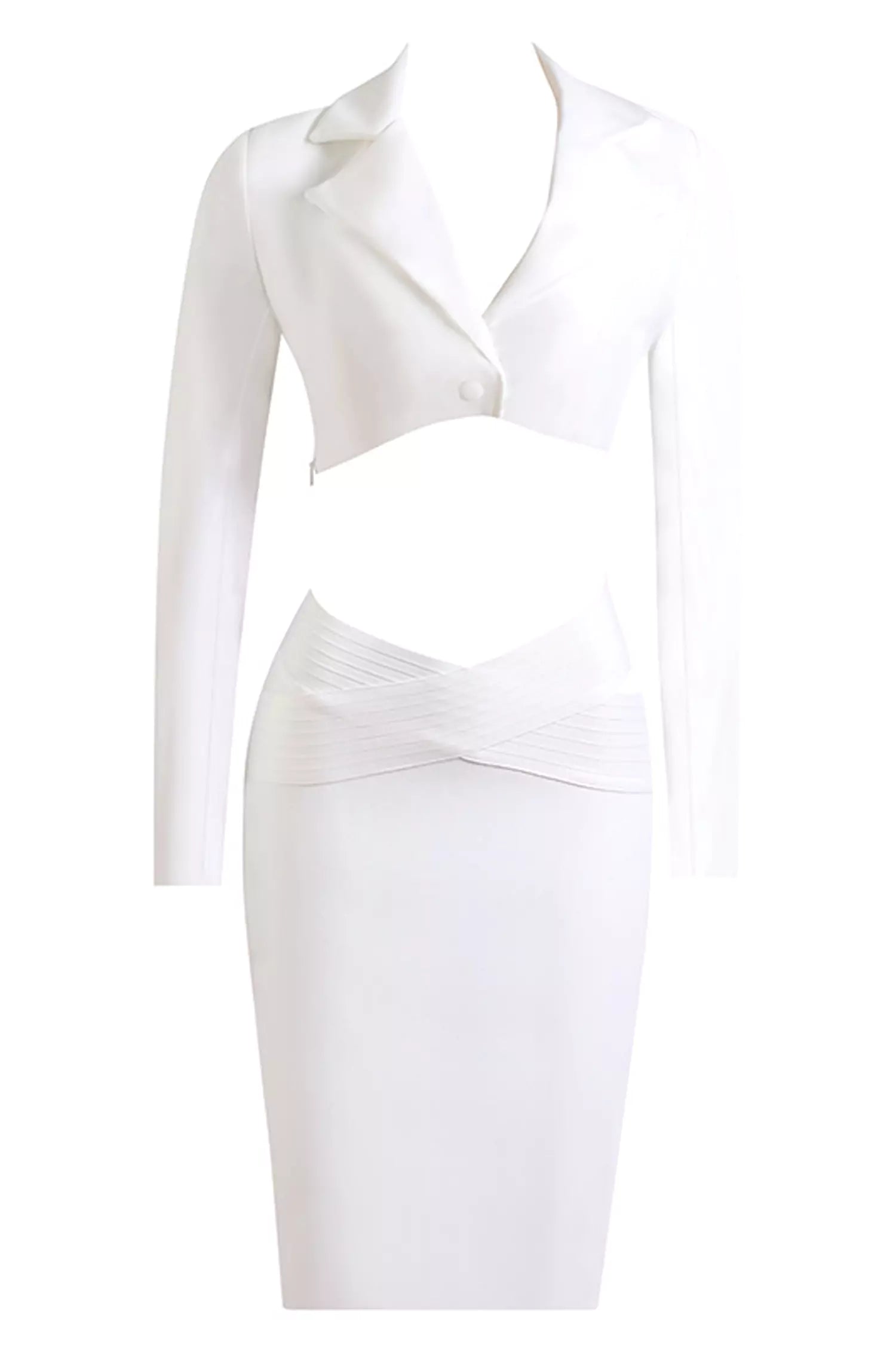 Gracelynn White OL Blazer Set